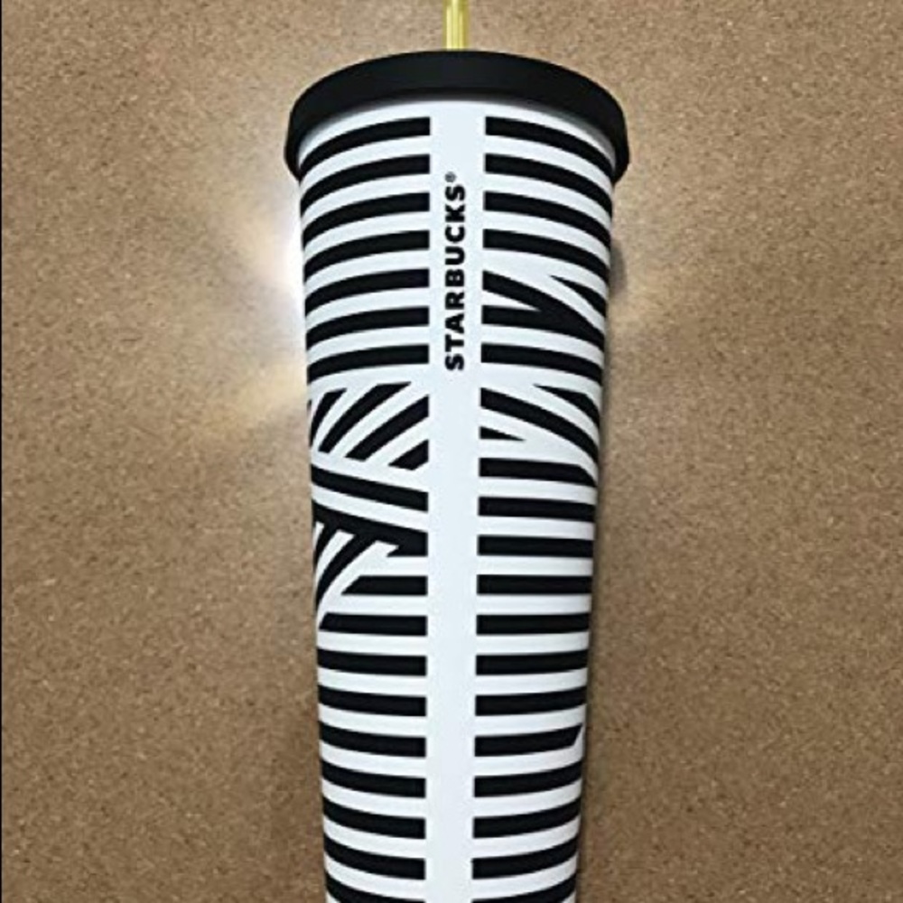 Starbucks black and white zebra tumbler